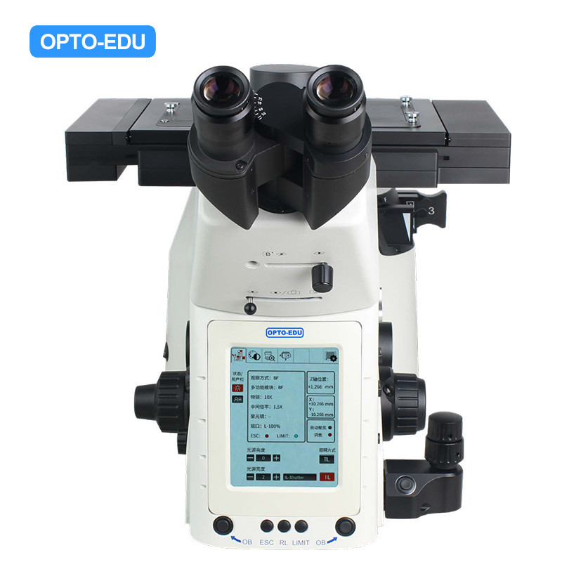 OPTO EDU A13.1098 Full Motorized Inverted Metallurgical Microscope Semi-APO