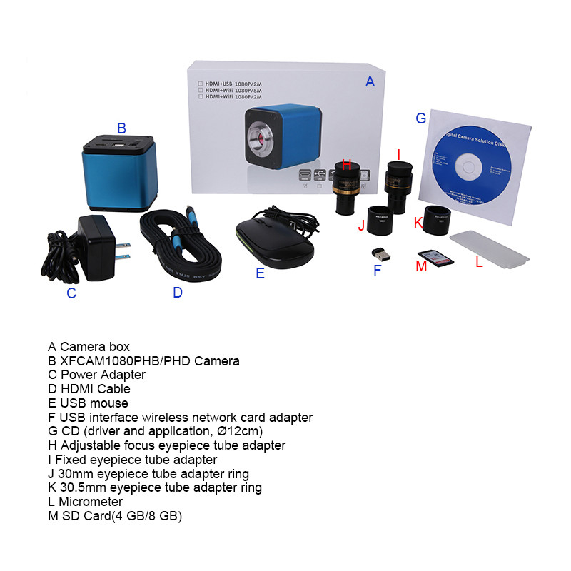 A59.2240 Auto Focus HDMI+WIFI+SD Camera Mouse Measure OPTO-EDU